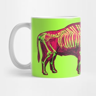 Bison Skeleton Interactive Magenta&Green Filter T-Shirt By Red&Blue Mug